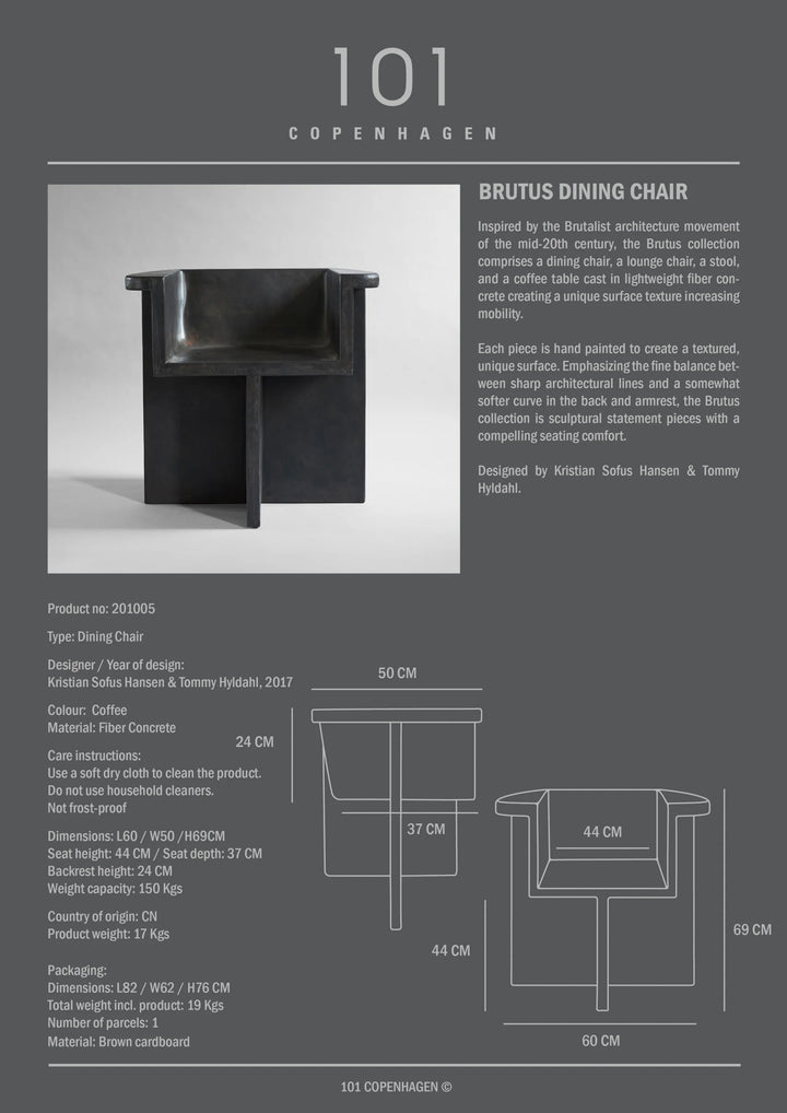 Brutus Dining Chair - Coffee Chair 101 Copenhagen   