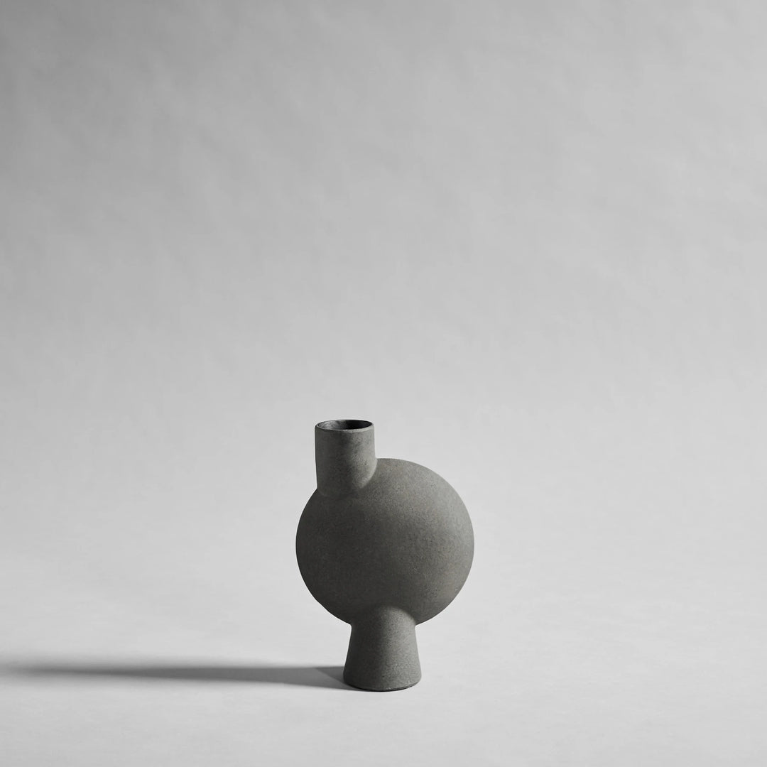Sphere Vase Bubl, Medio - Dark Grey Vases 101 Copenhagen   