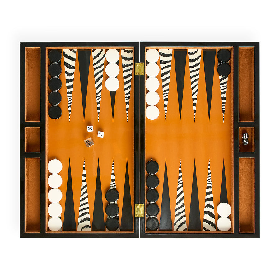 Zebra Backgammon Set Jonathan Adler Default Title