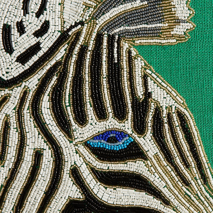 Zebra Beaded Art Jonathan Adler
