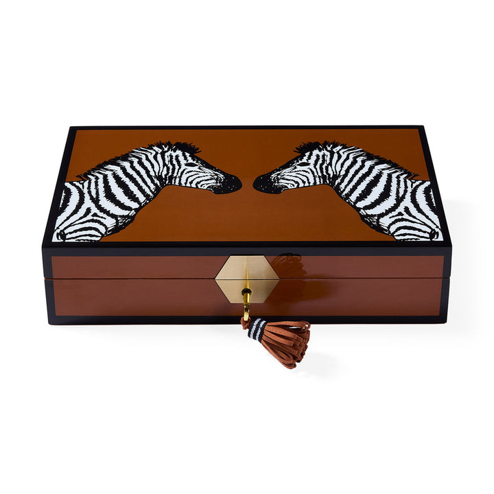 Zebra Lacquer Jewelry Box Jonathan Adler Default Title