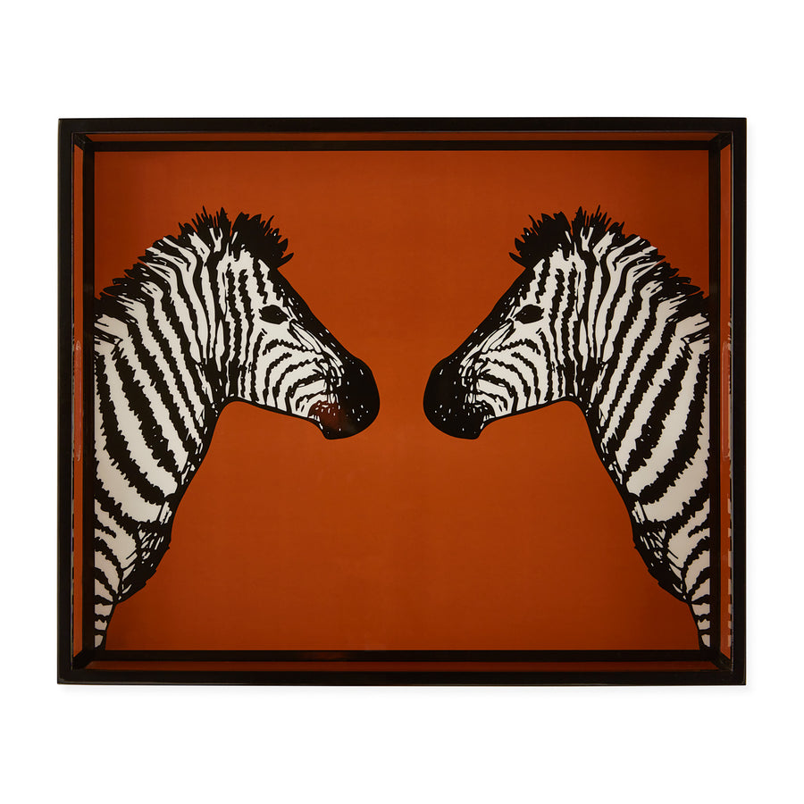 Zebra Lacquer Tray Jonathan Adler