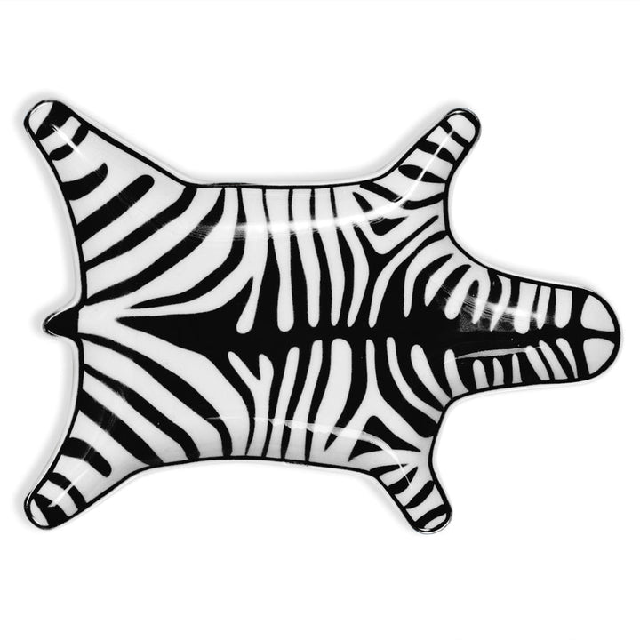 Zebra Stacking Dish Jonathan Adler Black and White