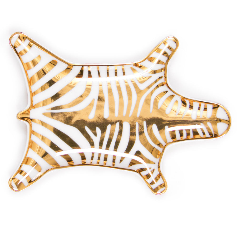 Zebra Stacking Dish Jonathan Adler Gold