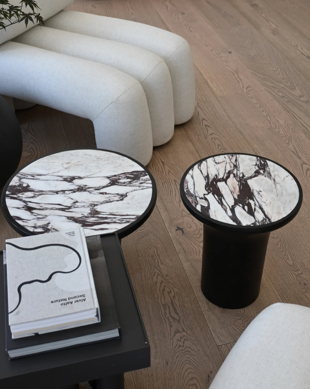 Trumpet End Table, Tall - Calacatta Table 101 Copenhagen   