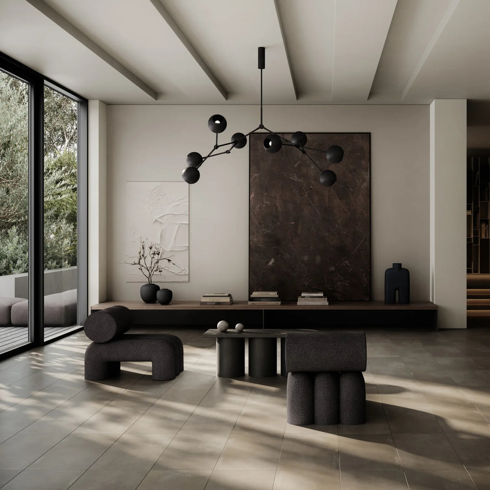 DROP CHANDELIER GLOBE BURNED BLACK Chandeliers 101 Copenhagen   