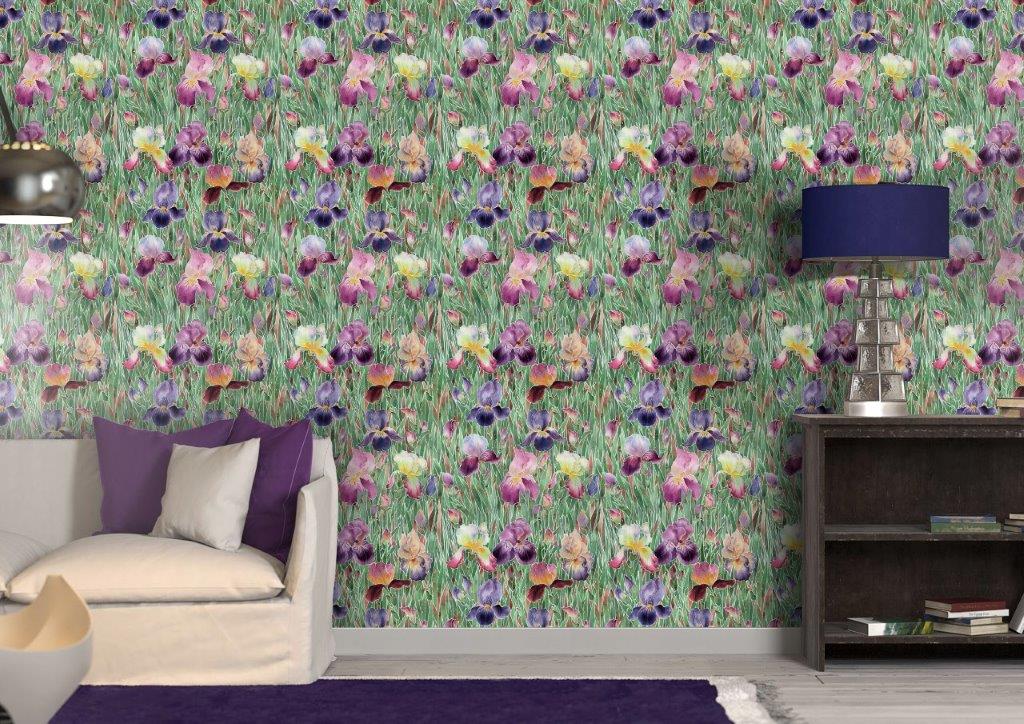 Iris Garden Wallpaper Wallpaper Absoluta   