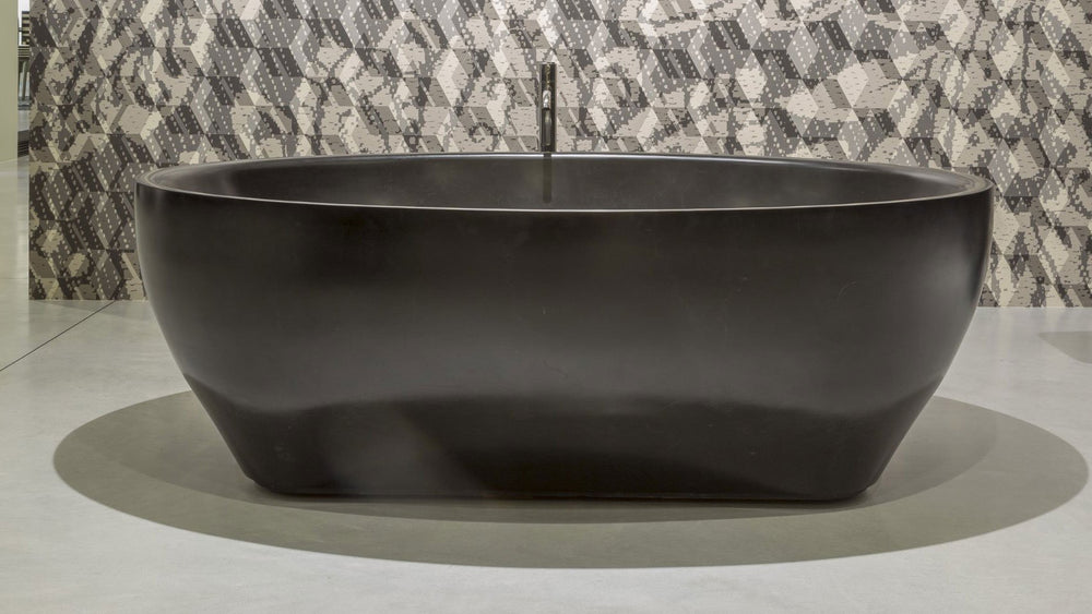 Solidea Bathtub Marble Bathtubs Antonio Lupi H. 55 x P. 130 x L. 190 Nero Marquinia