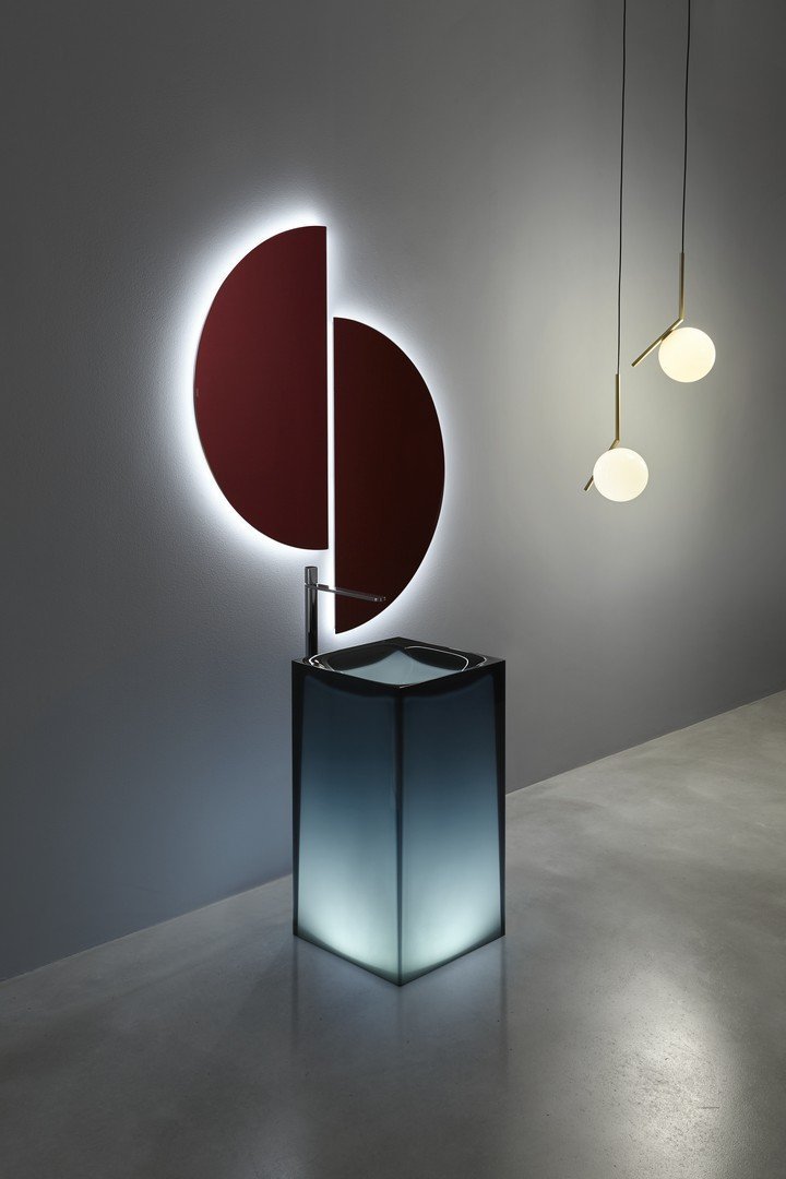 Aura Sink Sinks Antonio Lupi PETROLIO Cristalmood Without Led