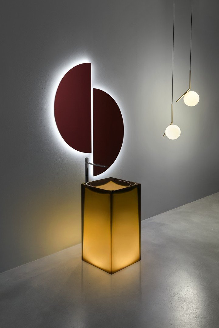 Aura Sink Sinks Antonio Lupi AMBRA Cristalmood Without Led