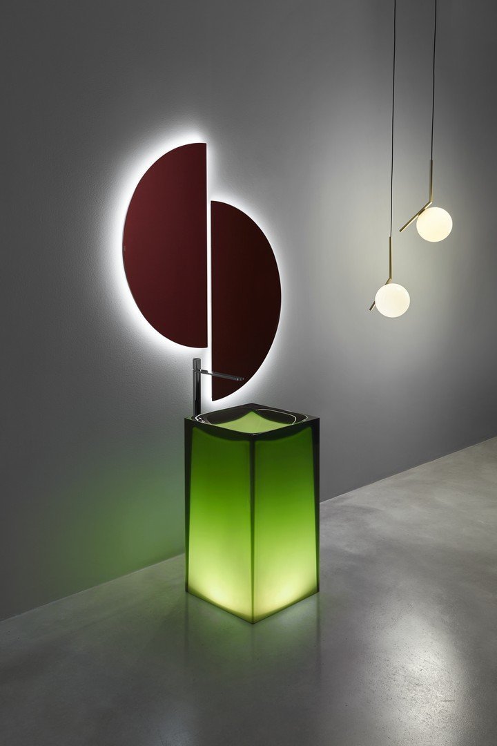 Aura Sink Sinks Antonio Lupi LIME Cristalmood Without Led