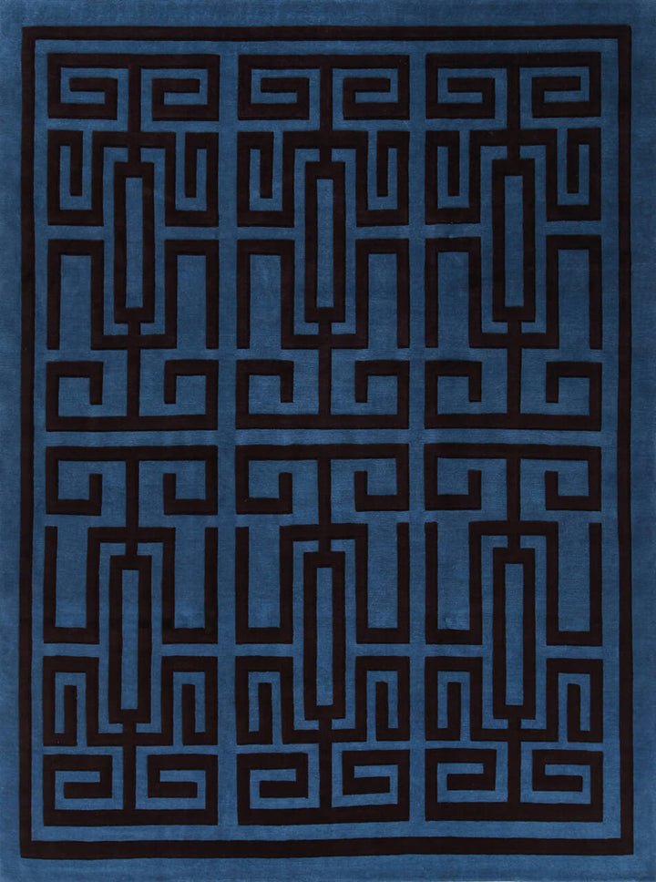 Labirinto Rug Rugs Amini Blue and Black 300x250cm 