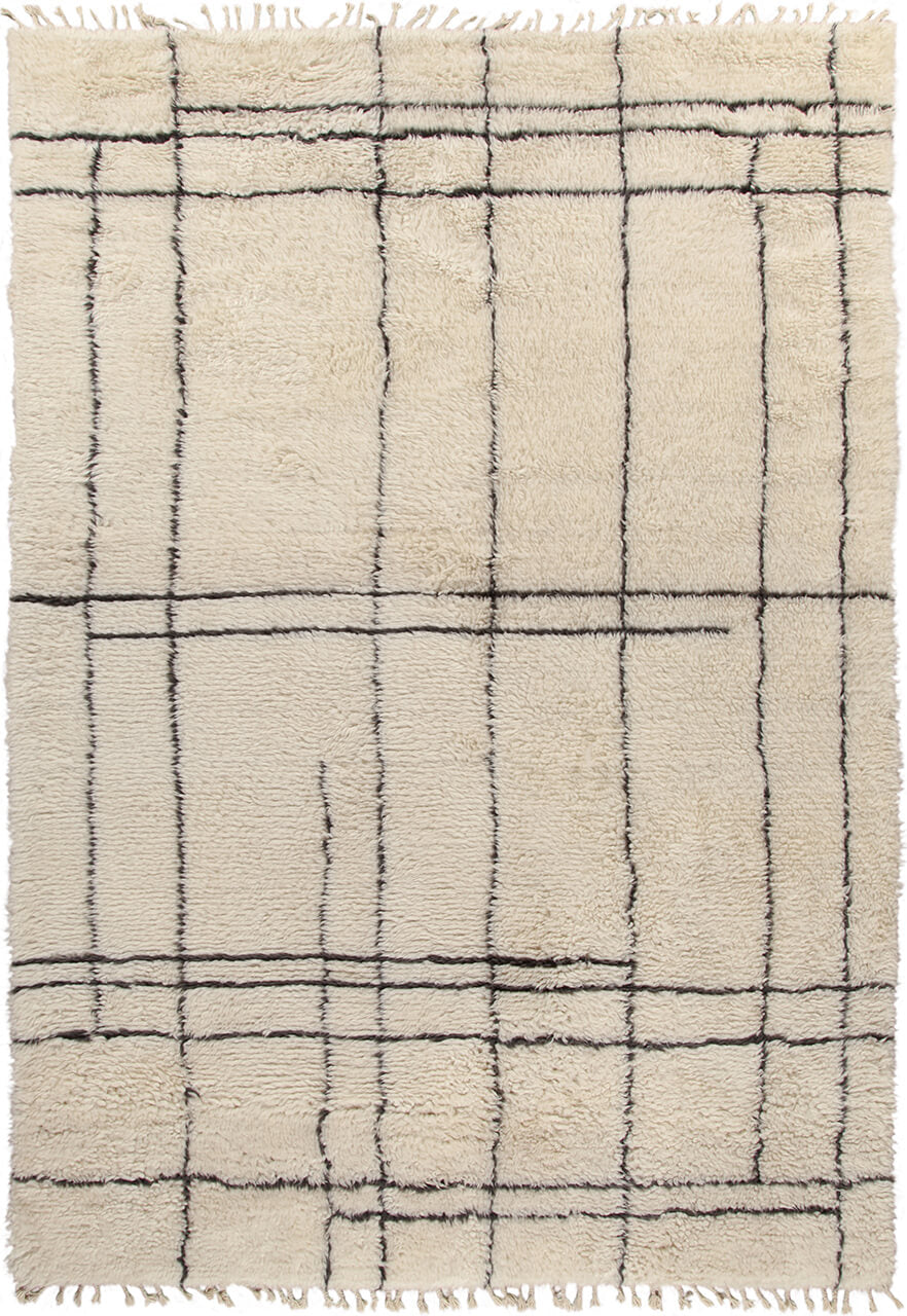 Moroccan Touch Rug Rugs Amini Ivory and dark grey 300x200cm 