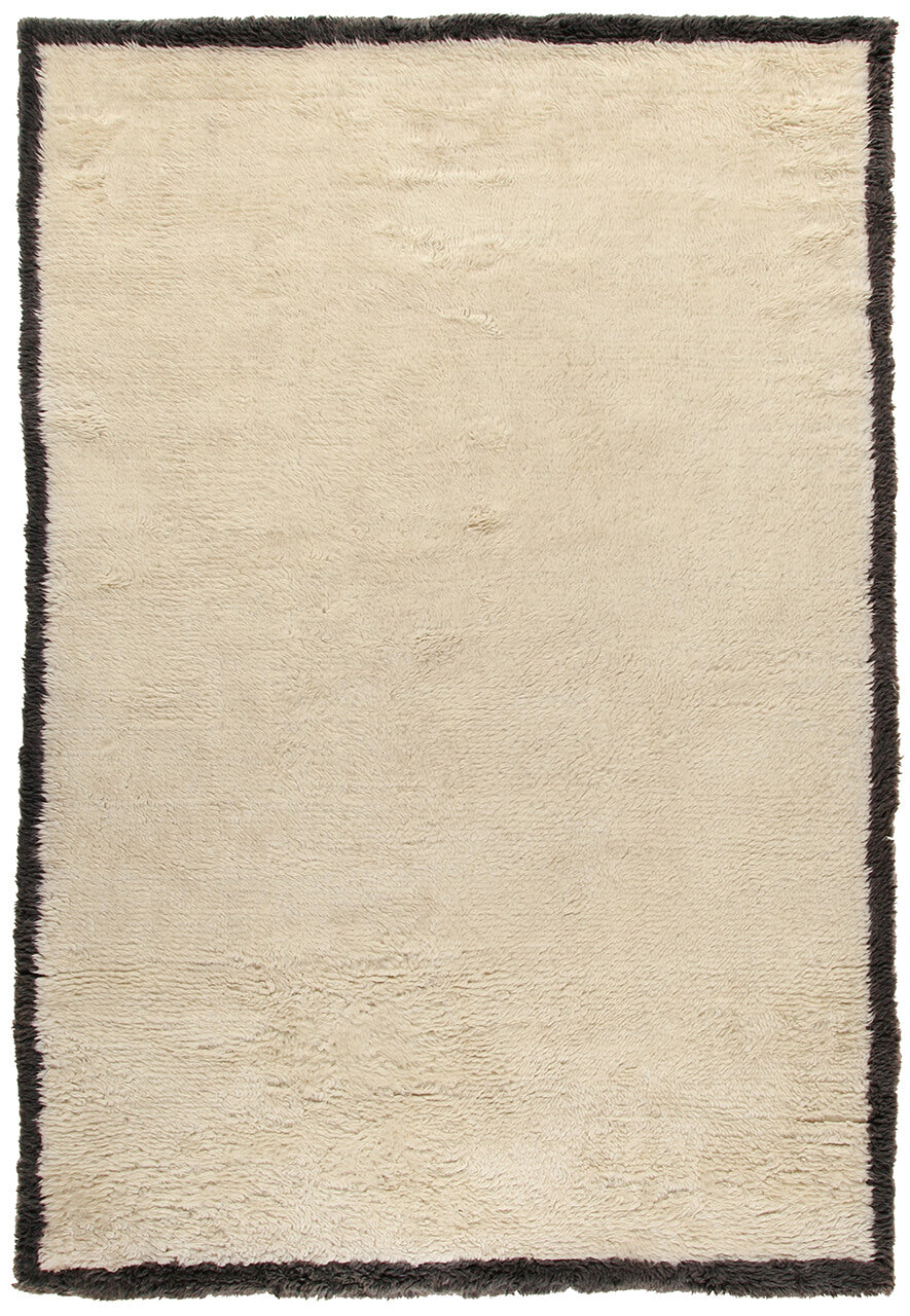 Moroccan Touch MT Border Rug Rugs Amini Ivory and dark grey 350x250cm 