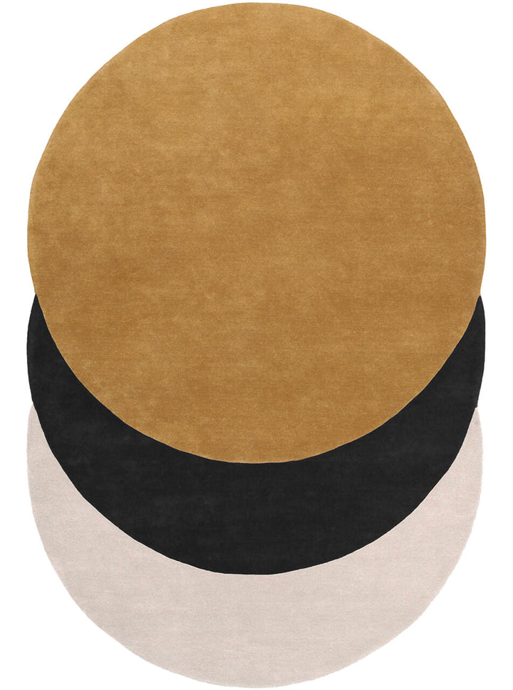 Teorema Circles Rug Rugs Amini Camel black 300x200cm 