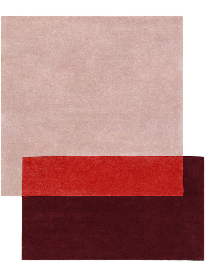 Teorema Squares Rug Rugs Amini Red powder 300x250cm 