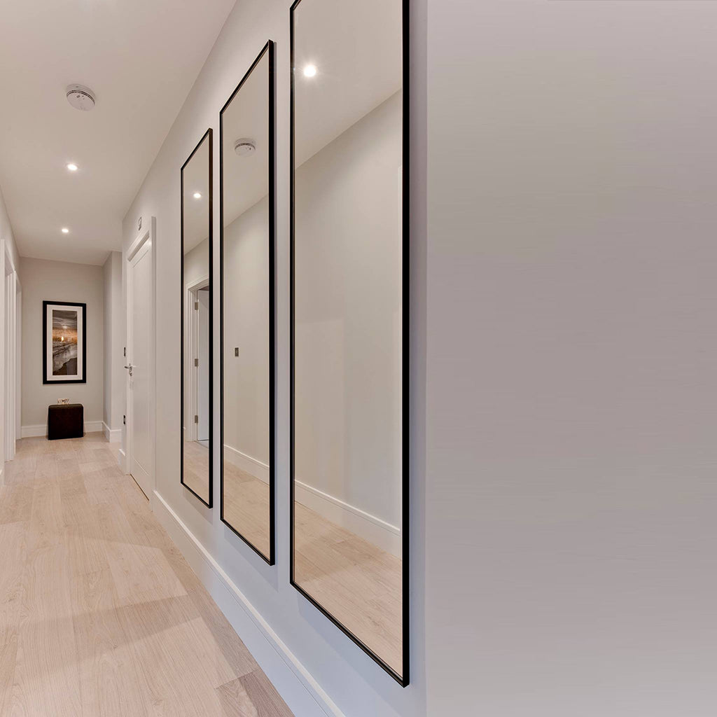 Lucka Black Hall Mirror Mirrors Deknudt Mirrors   