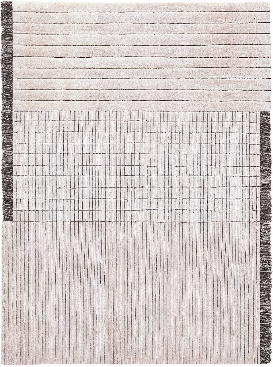 RD Grid Berber Rug Rugs Amini Ivory 300x250cm 