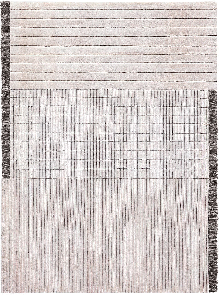 RD Grid Berber Rug Rugs Amini Ivory 300x250cm 