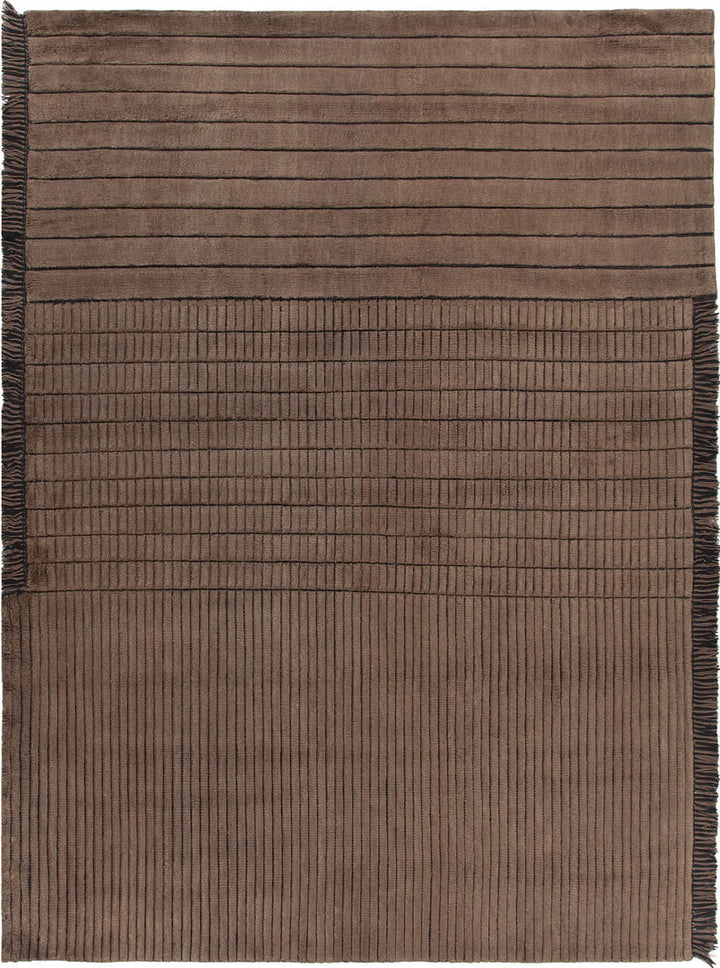 RD Grid Berber Rug Rugs Amini Brown 300x250cm 