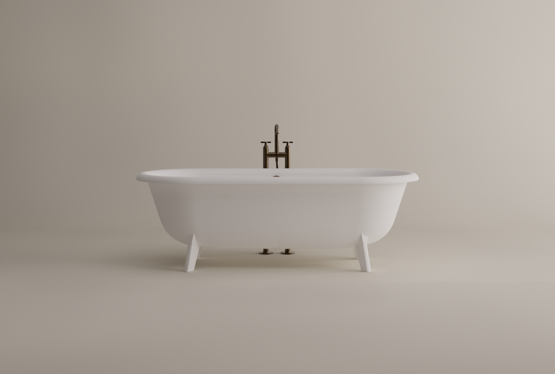 Ottocento Freestanding Tub Bathtubs Agape Large: 70” x W. 31 1/8” x H. 23 3/8” White White or Brushed Burnished