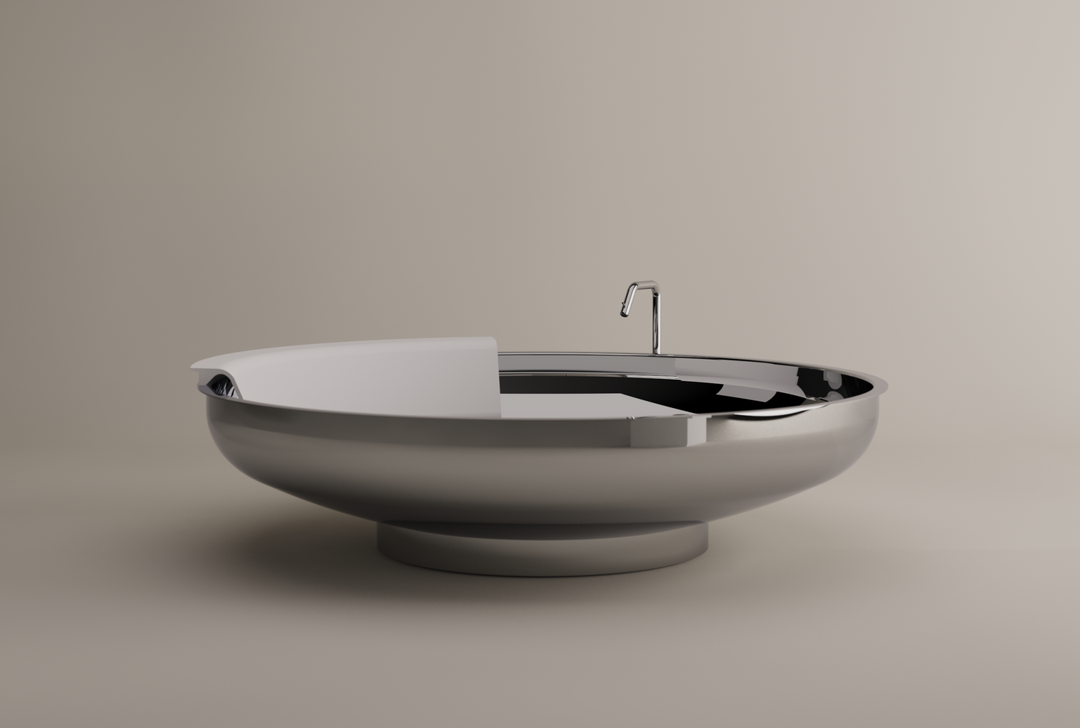 UFO Tub - Bathtub with 1 Backrest - AVAS0906 Bathtubs Agape   