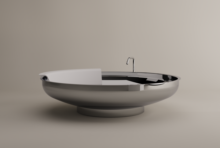 UFO Tub - Bathtub with 2 Backrest - AVAS0906DEZG Bathtubs Agape   