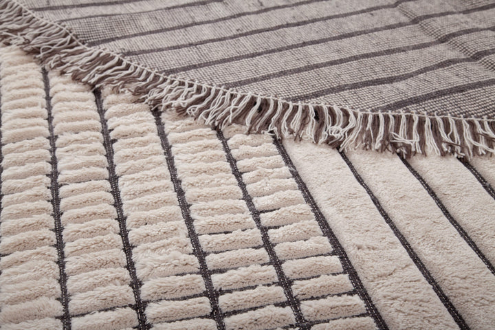 RD Grid Berber Rug (Round) Rugs Amini   