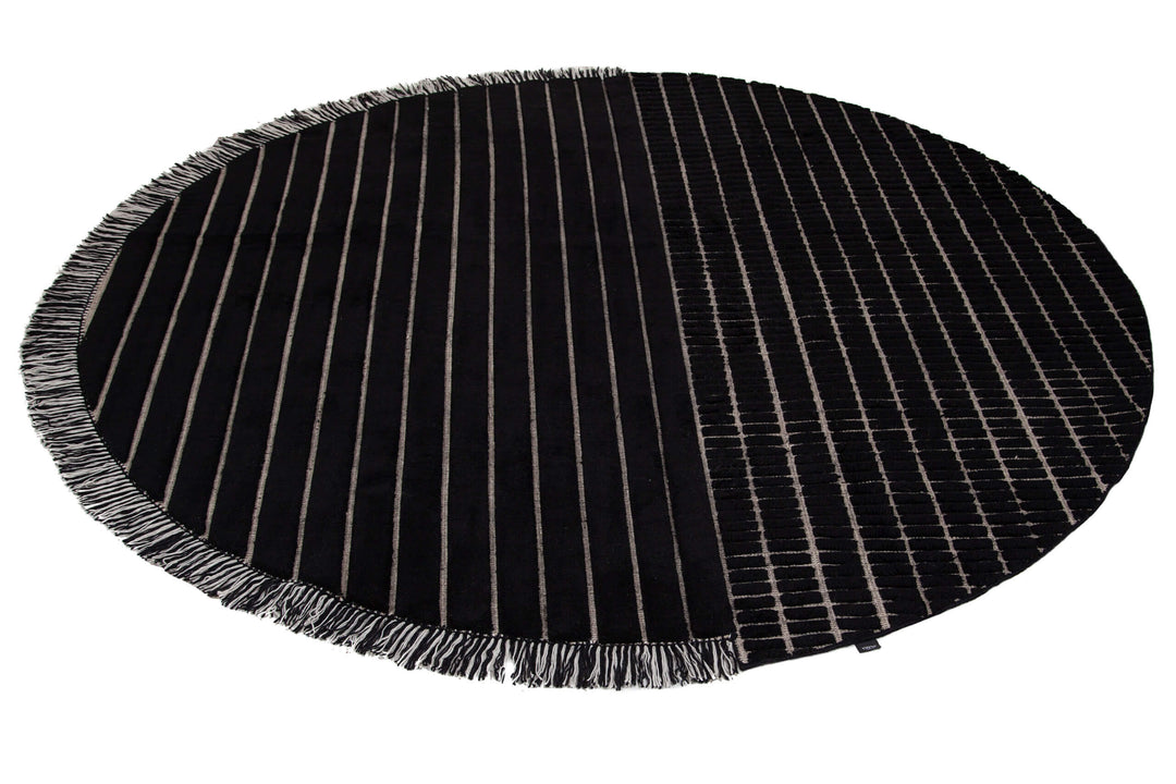 RD Grid Berber Rug (Round) Rugs Amini   