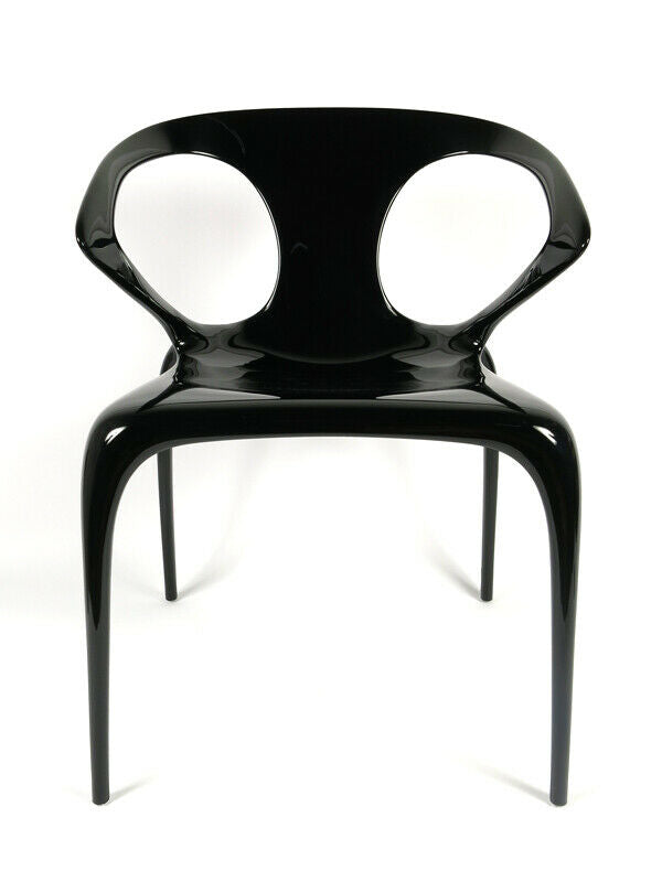 AVA Bridge Opaque Glossy Bridge Chair Carbon Kitchen & Dining Room Chairs Roche Bobois   