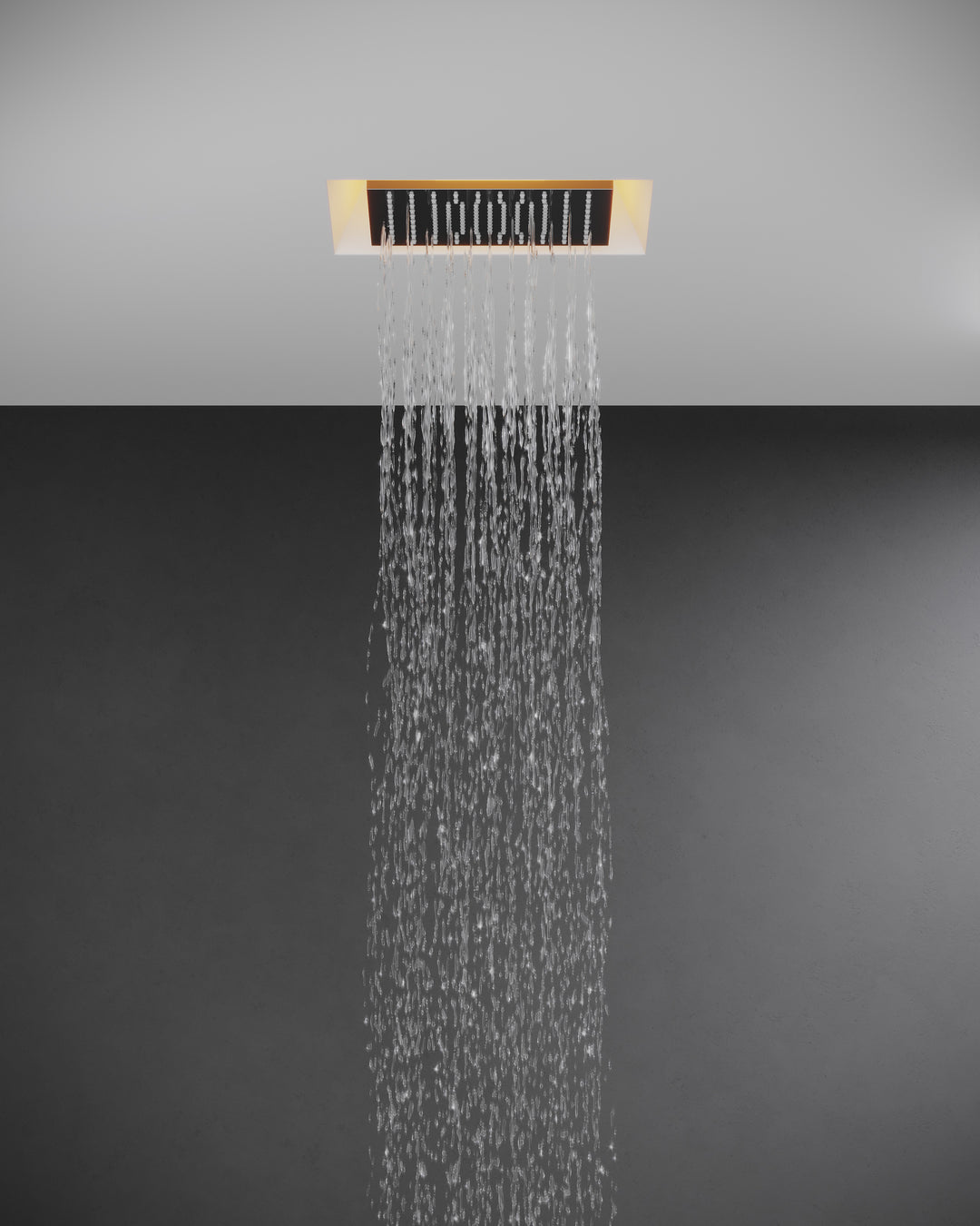 Afilo Ceiling Mount Shower Head And Rough With Chromatherapy Lighting Showers GESSI Matte White  