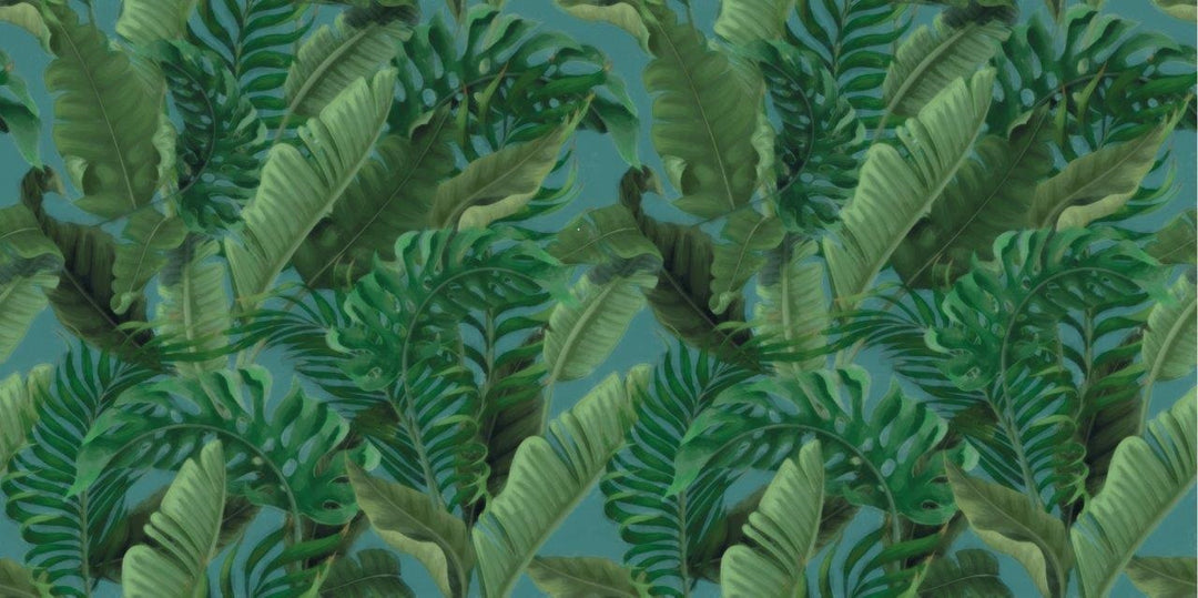 Tropical Forest Wallpaper Wallpaper Absoluta Prime Blue 