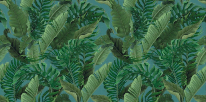 Tropical Forest Wallpaper Wallpaper Absoluta Prime Blue 