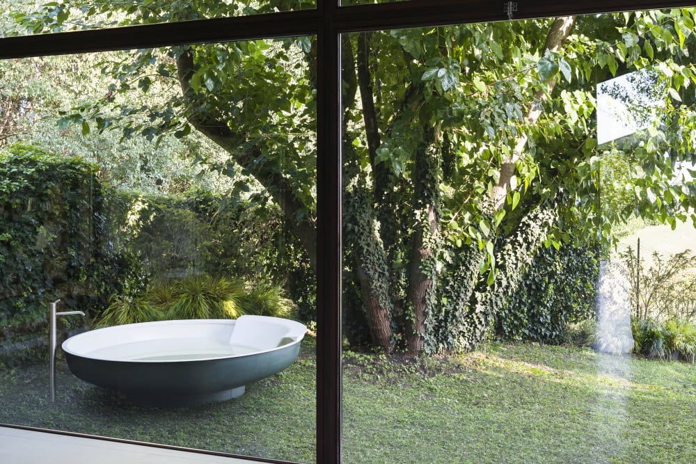 UFO Tub - Bathtub with 1 Backrest - AVAS0906EZG Bathtubs Agape   