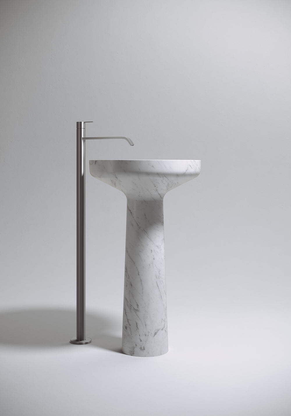 AGO185 Pedestal Sink Marble Sinks Antonio Lupi 56 x 61 x 106 cm Bianco Carrara