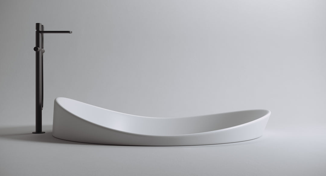 Dune Semi-Encased Round Bathtub Bathtubs Antonio Lupi Default Title