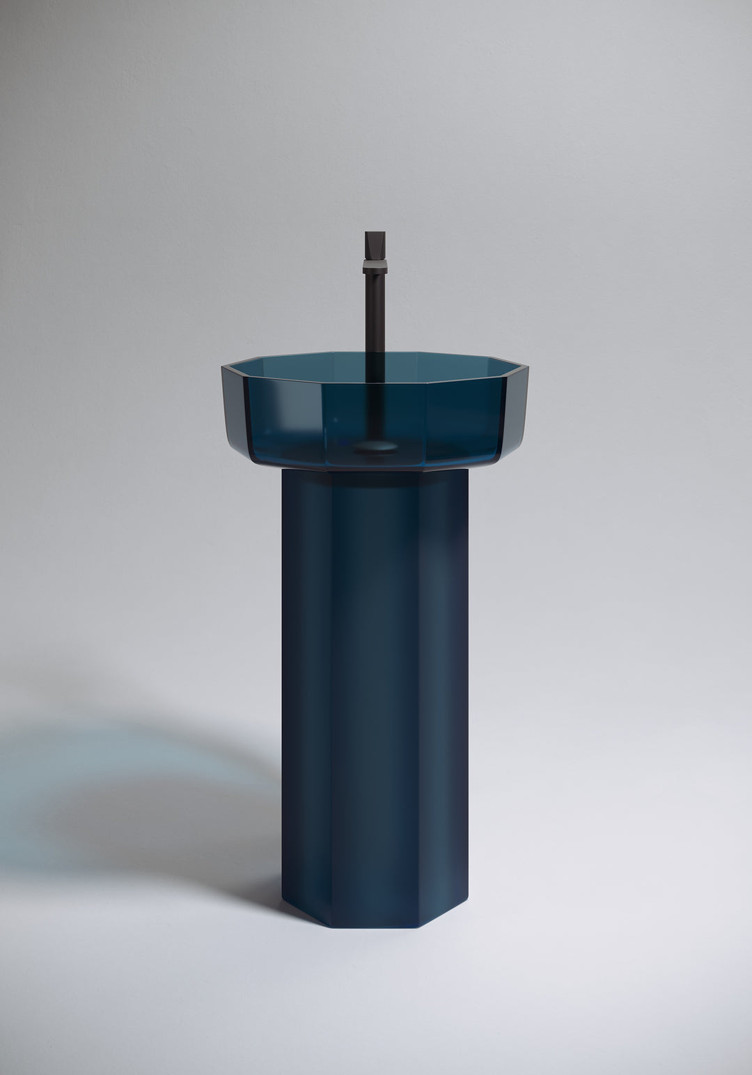 Opale Cristalmood Pedestal Sink Sinks Antonio Lupi OPALE20: H. 70 x Ø. 30 Cristalmood COBALTO