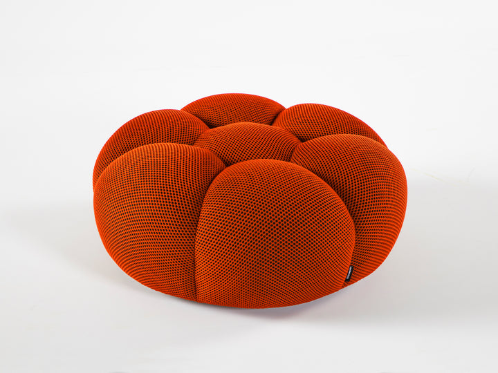 Bubble Ottoman Small 3D Cadmio Orange Ottomans Roche Bobois   