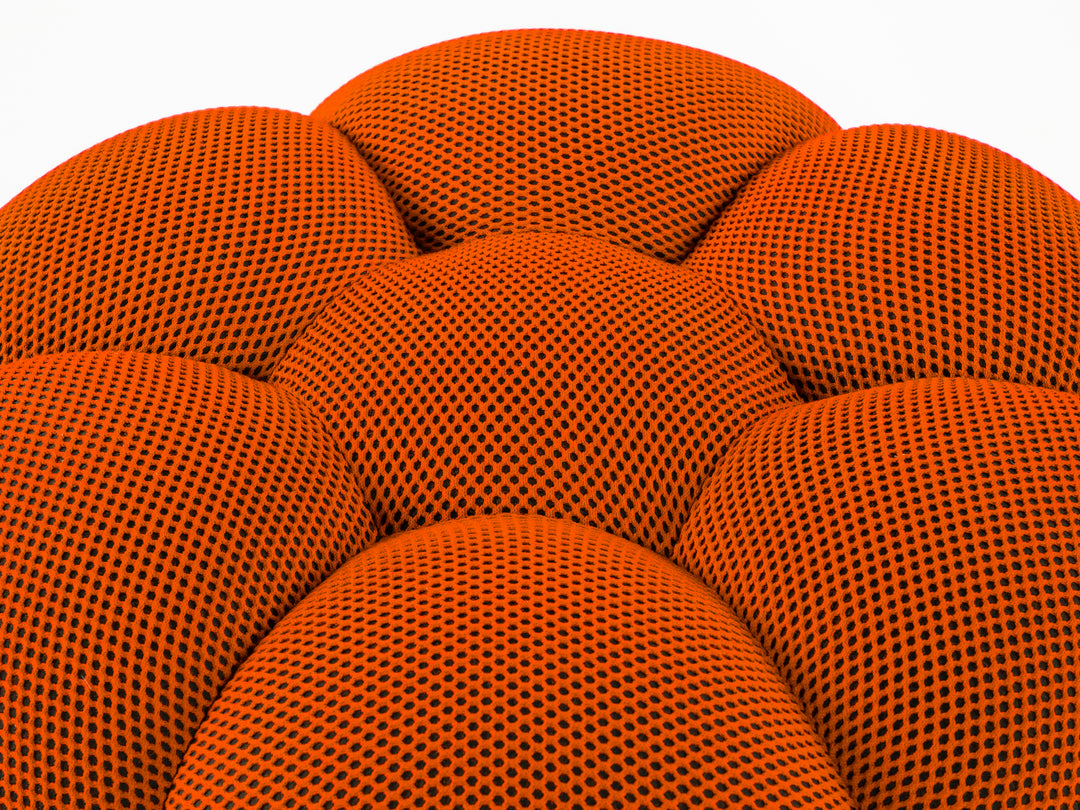 Bubble Ottoman Small 3D Cadmio Orange Ottomans Roche Bobois   