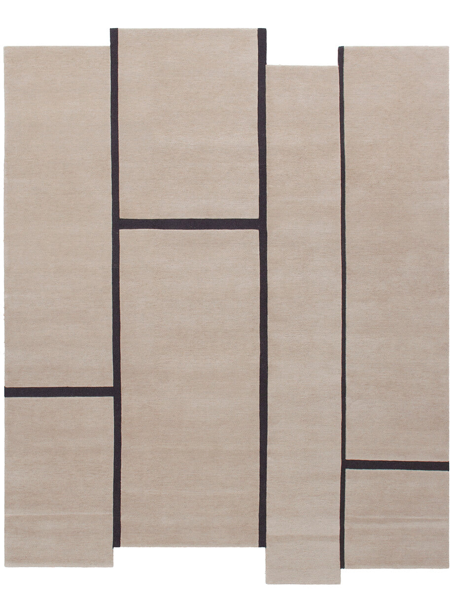 Campiture Rug Rugs Amini Beige Black 300x250cm 