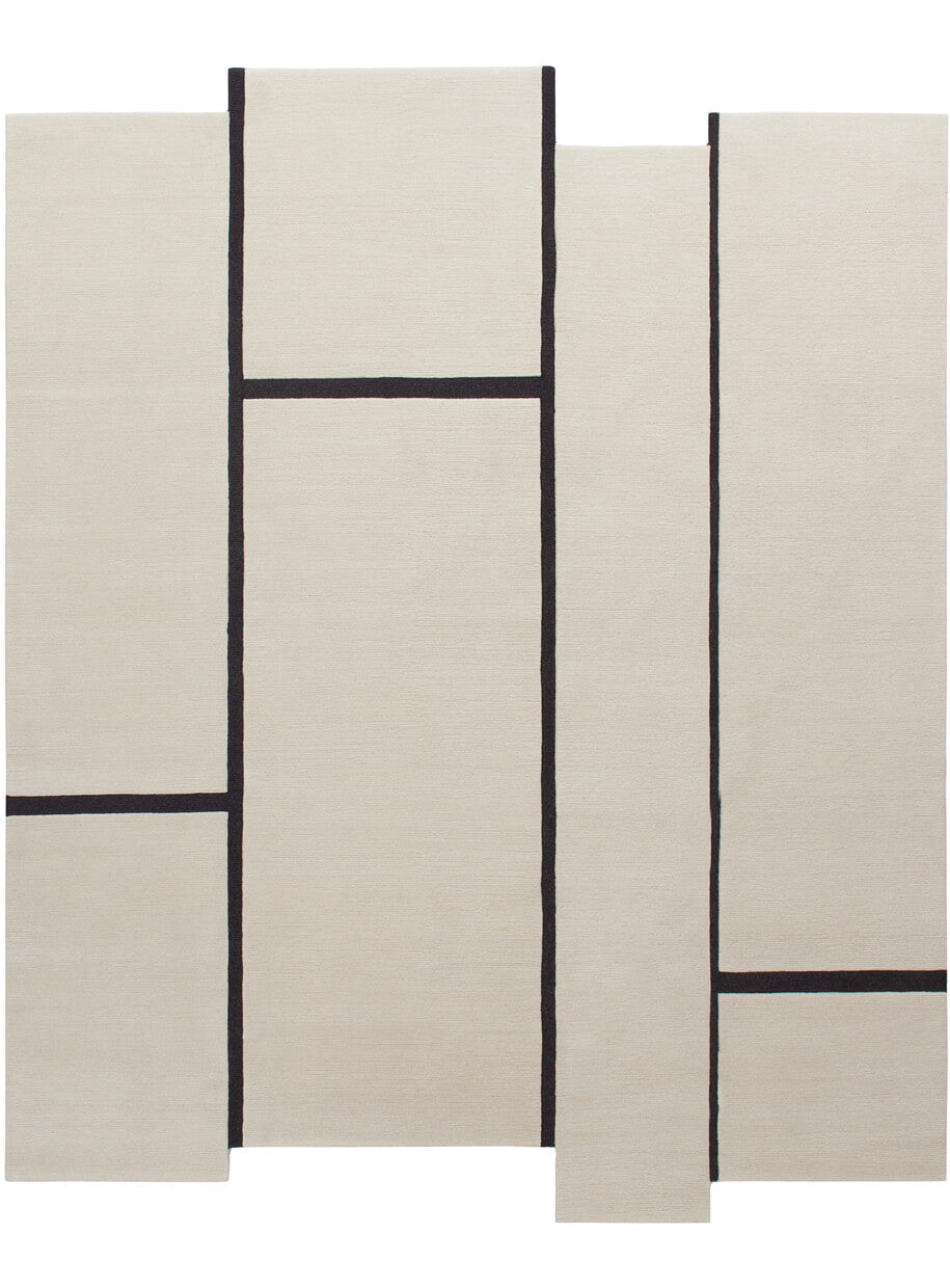 Campiture Rug Rugs Amini White Black 300x250cm 