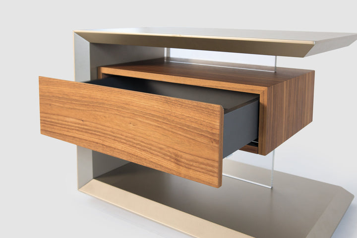 Biagio Nightstand Canaletto Walnut Nightstands Cattelan Italia   