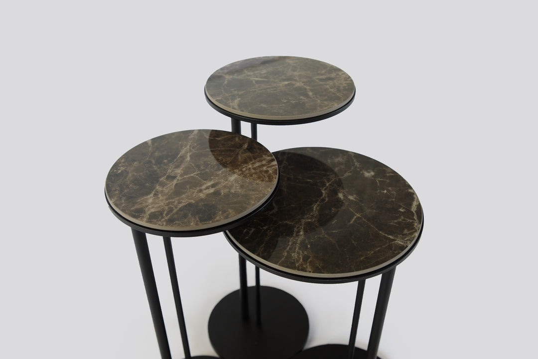 Sting End Table Set Emperador end Tables Cattelan Italia   