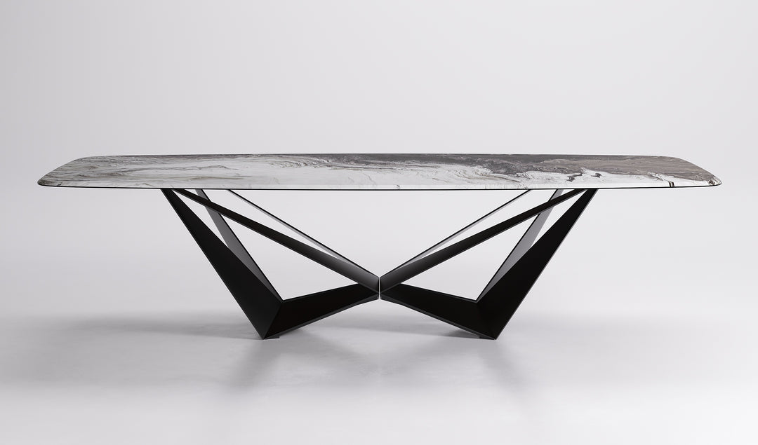 Skorpio CrystalArt Dining Table Kitchen & Dining Room Tables Cattelan Italia   