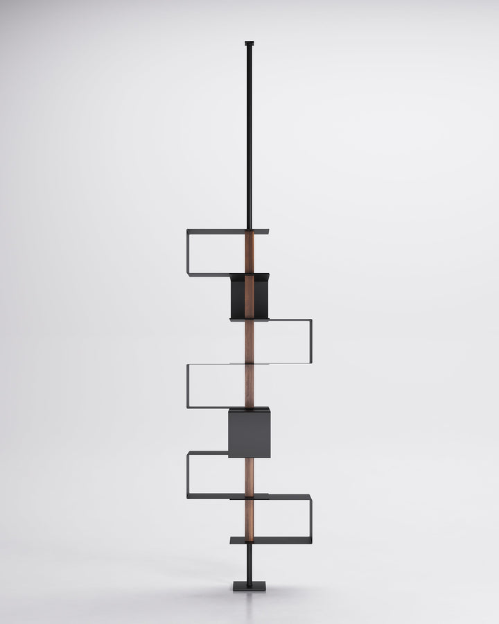 Tokyo Floating Bookcase Black Bookcases & Standing Shelves Cattelan Italia   