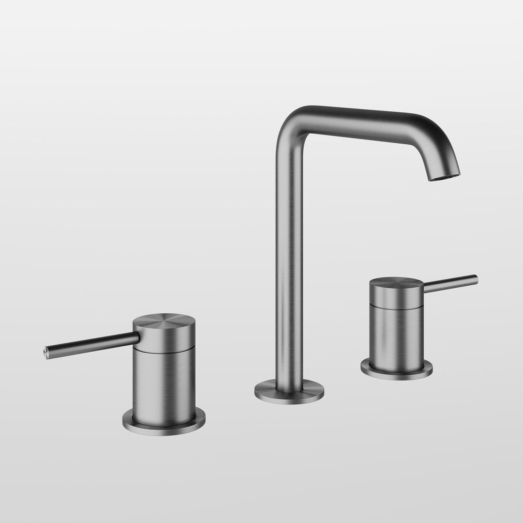 Flessa Three Hole Basin Mixer - 54012 Bathroom Accessories GESSI Steel Brushed  