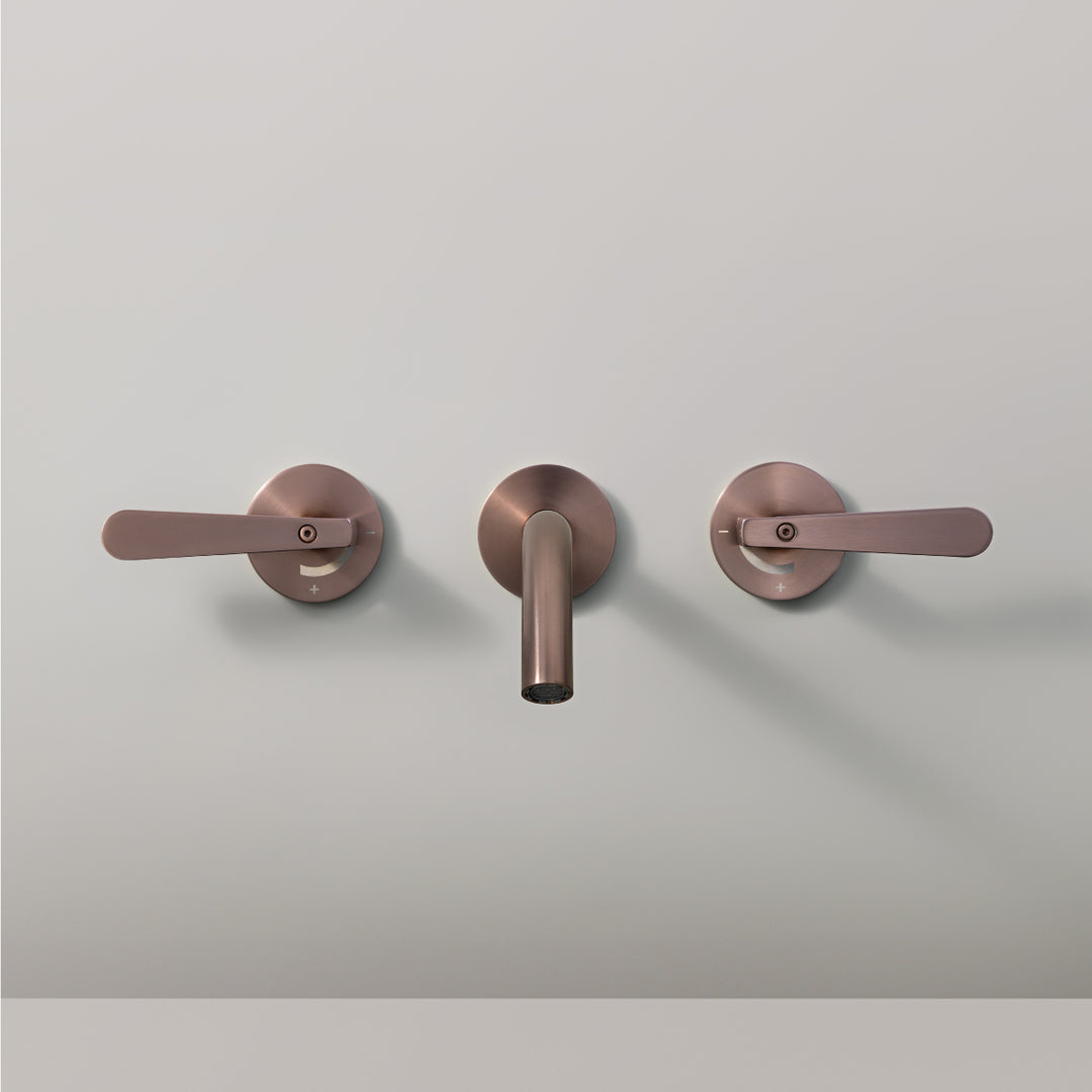 Lutezia Taps For Washbasin / Bidet - Wall-Mounted Dual Handle Taps LTZ02 Bathroom CEA   
