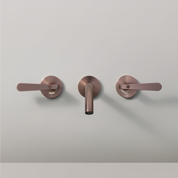 Lutezia Taps For Washbasin / Bidet - Wall-Mounted Dual Handle Taps LTZ02 Bathroom CEA   