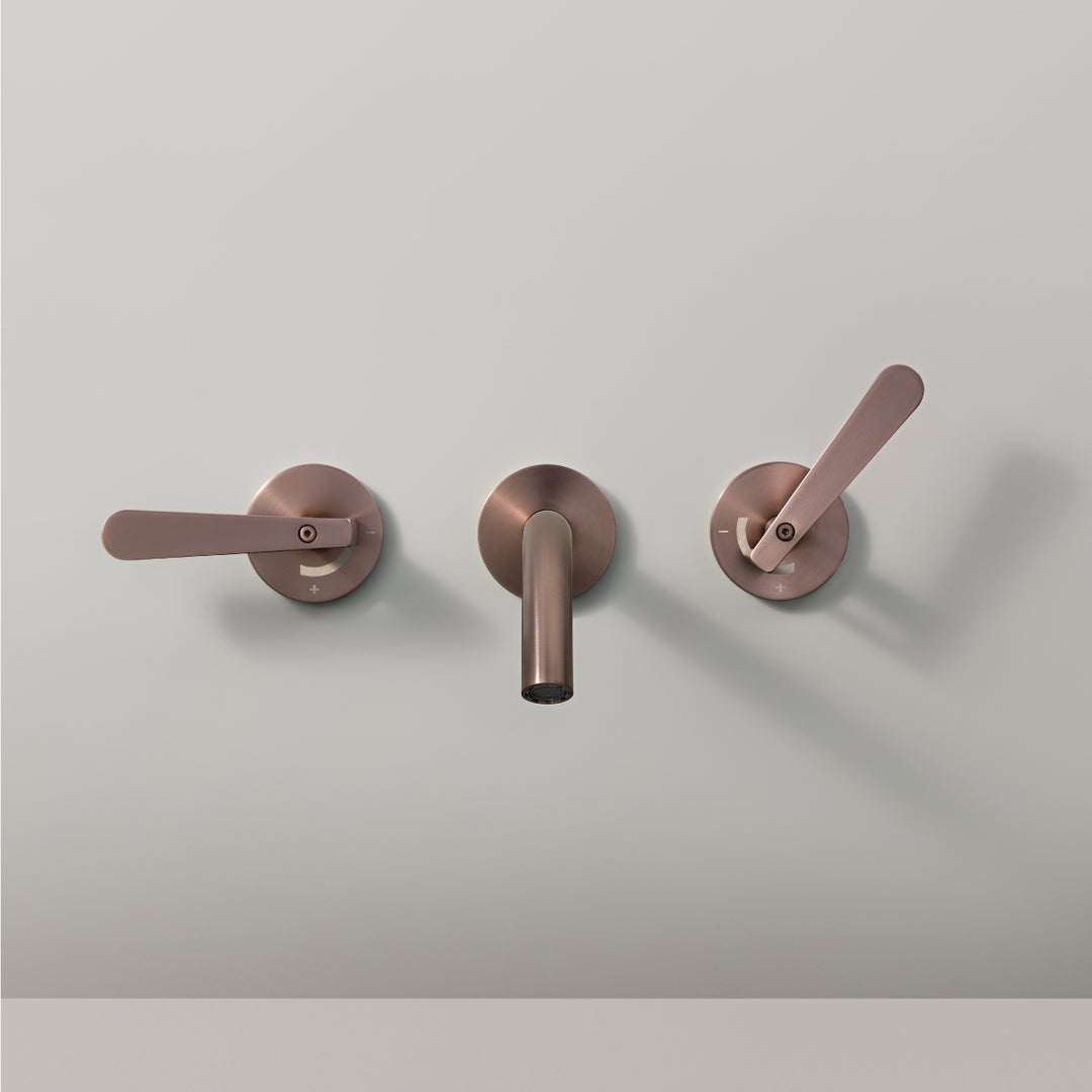 Lutezia Taps For Washbasin / Bidet - Wall-Mounted Dual Handle Taps LTZ02 Bathroom CEA   