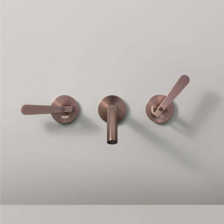 Lutezia Taps For Washbasin / Bidet - Wall-Mounted Dual Handle Taps LTZ02 Bathroom CEA   